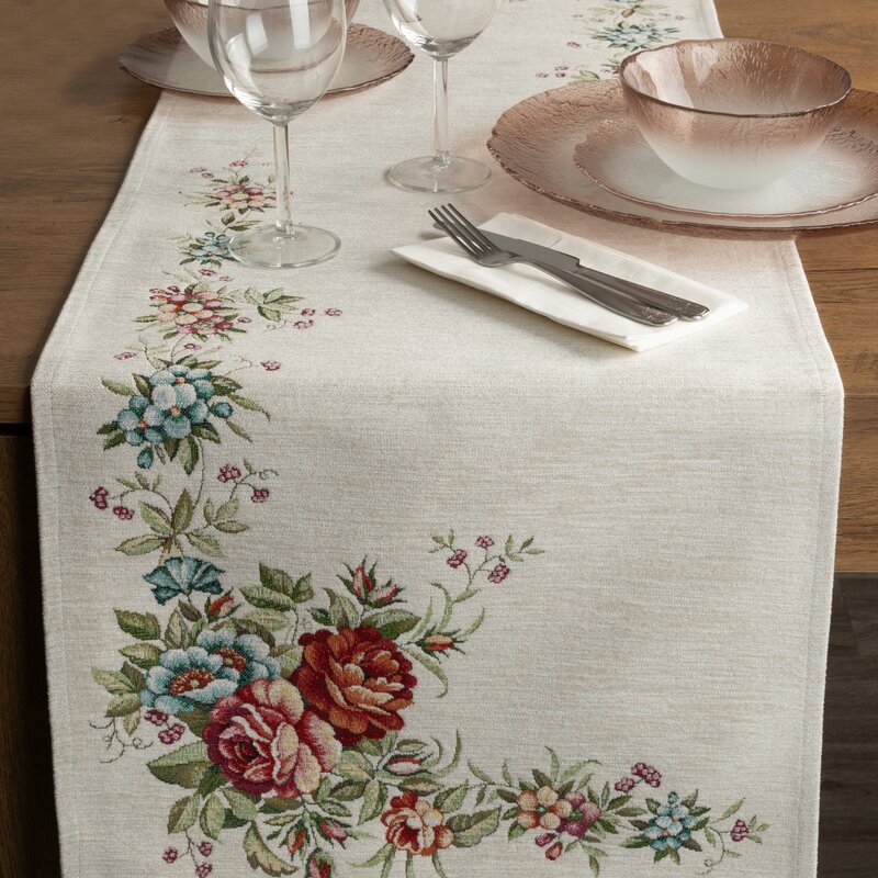Obrus gobelin SZE/CHO/1233 naturalny 45x140 cm – doda szyku stołowi