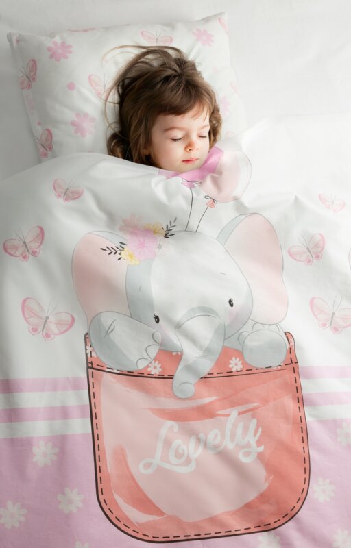 Komplet pościeli dziecięcej KID 14 biały 100 X 135 cm – miękka i przytulna
