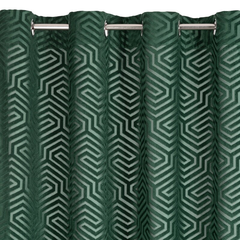 Zasłona gotowa Inga ciemnozielona 140 x 250 cm – zaciemniająca welwetowa