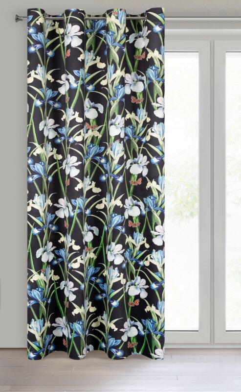 Zasłona gotowa Maja czarna 140 x 250 cm – zaciemniająca sypialnię