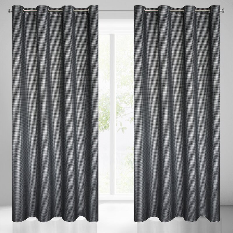 Zasłona gotowa Darcy czarna 140 X 250 cm – do salonu i sypialni