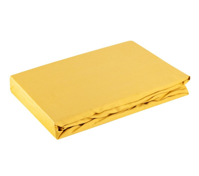 Prześcieradło z gumką Nova musztardowe 100 x 200 x 25 cm – miękkie i wygodne