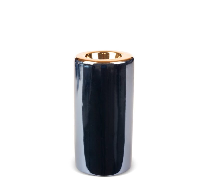 Świecznik ceramiczny Amora1 granatowy 8 x 15 cm – doda głębi koloru