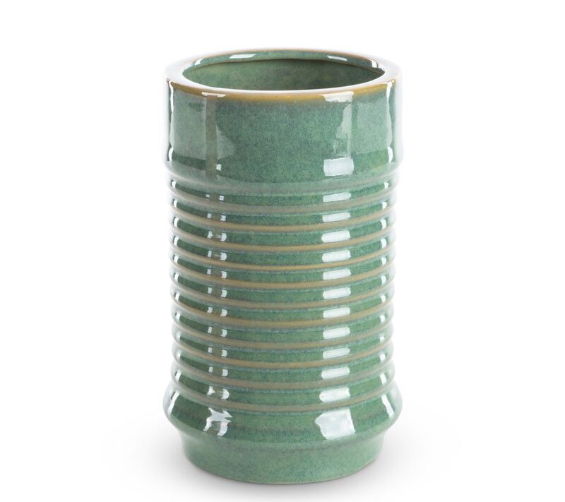 Wazon ceramiczny Sami zielony fi 12 x 20 cm – na suszone kwiaty