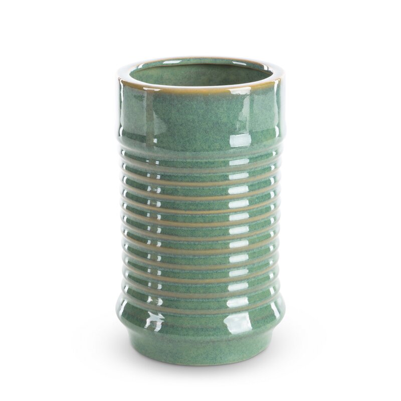 Wazon ceramiczny Sami zielony fi 12 x 20 cm – na suszone kwiaty