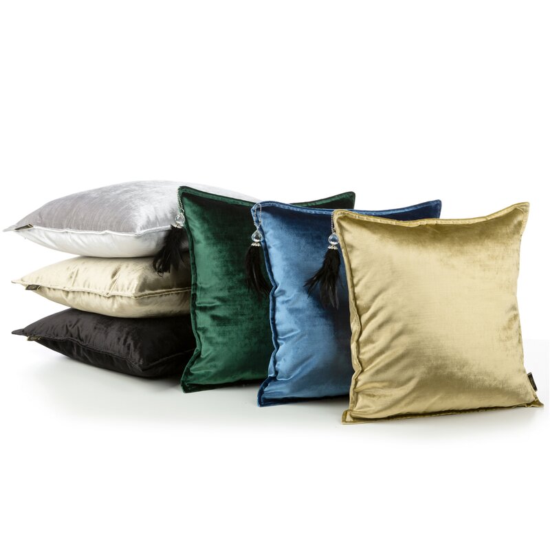 Poszewka velvet ROYAL 5 ciemnobeżowa 45 x 45 cm – doda przytulności