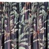 Zasłona gotowa NIKOL grafitowa 140 X 270 cm – z welwetu, botaniczny wzór