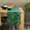 Obrus błyszczący ciemnozielony 35 x 220 cm – idealny na stół