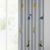 Zasłona gotowa Dino srebrna 140 x 250 cm – do pokoju dziecka
