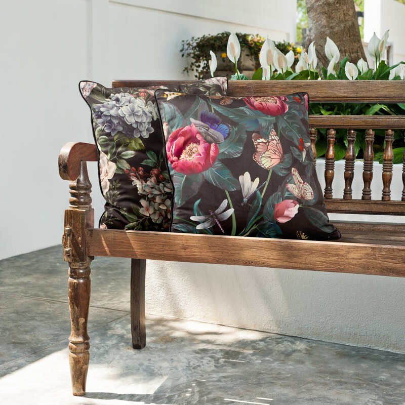 POSZEWKA VELVET 61 45 X 45 CM GRAFITOWY