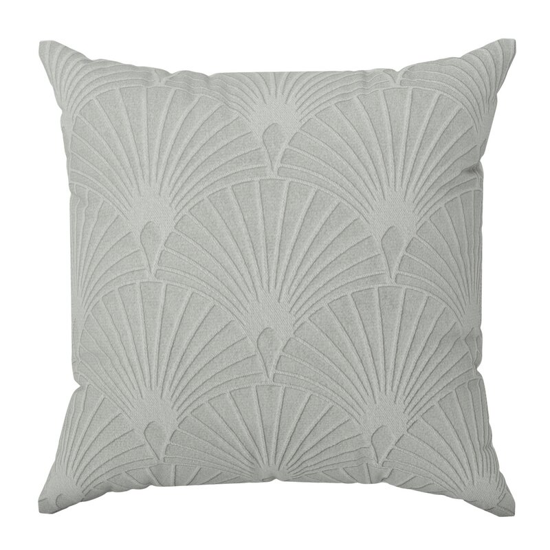 Poszewka Julia popielata 40 x 40 cm – welwetowe tłoczenie
