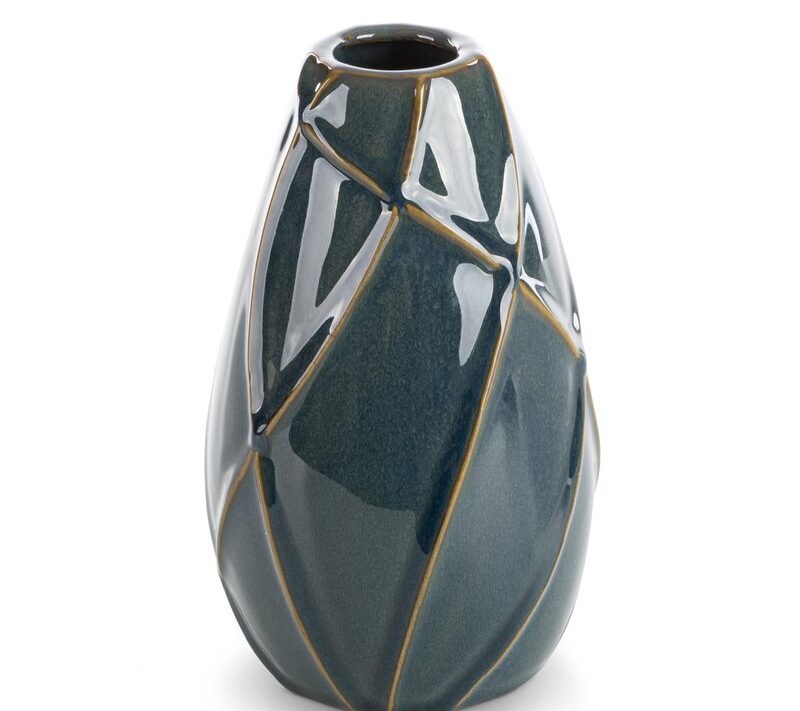 Wazon ceramiczny TEO turkusowy 12 x 20 cm – idealny na kwiaty