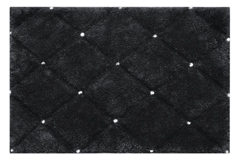 DYWANIK ŁAZIENKOWY CHIC (2) 60 X 90 CM CZARNY