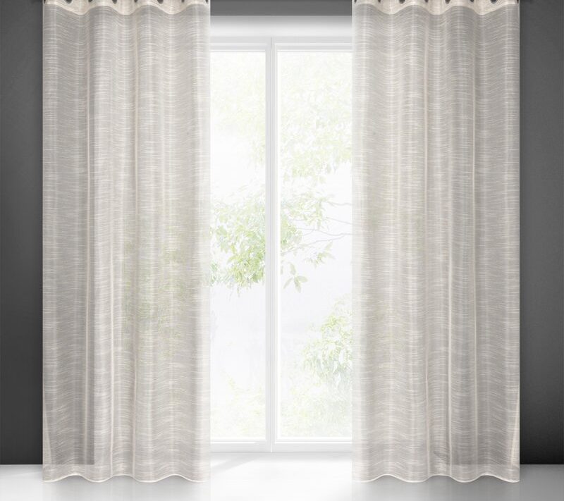 Zasłona gotowa Rachel naturalna 140 x 250 cm – rozjaśnia wnętrze