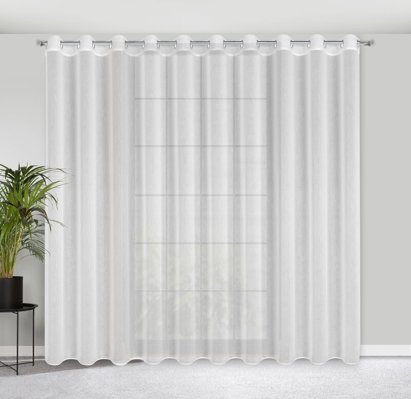 Firana gotowa Luna biała 300 x 250 cm – rozjaśnia wnętrze