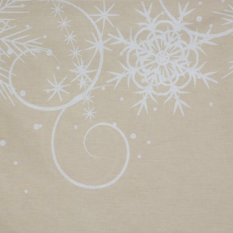 KOMPLET POŚCIELI ŚWIATECZNEJ SANTA6 160 X 200 CM BEŻOWY