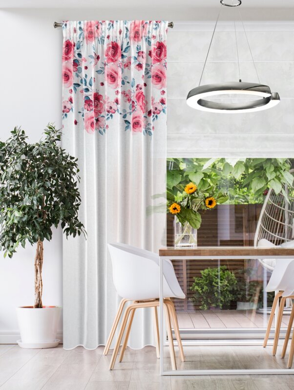 Zasłona gotowa Eden biała 140 X 270 CM – lekka i zwiewna