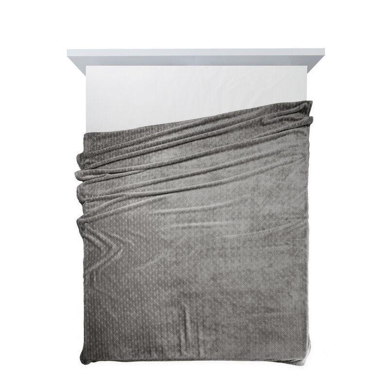 Koc flano Cindy4 grafitowy 170 x 210 cm – miękki i przytulny