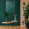 Obraz ręcznie malowany Lotos Salvia zielony 53X73 – harmonia i spokój
