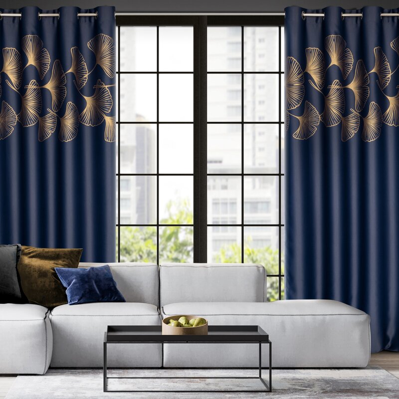 Zasłona gotowa Harmony granatowa 140 x 250 cm – zaciemniająca i trwała