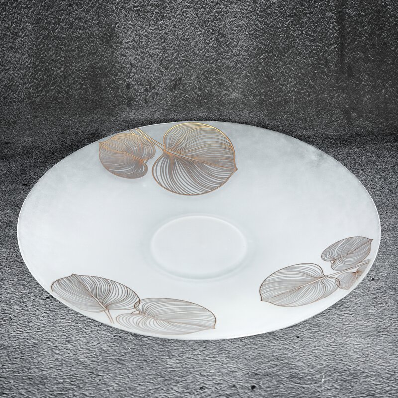 Patera szklana LC/BLANCA5 biała 37x4 cm – idealna na owoce
