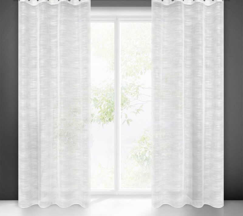 Firana gotowa Astera biała 140 x 250 cm – subtelnie rozświetla