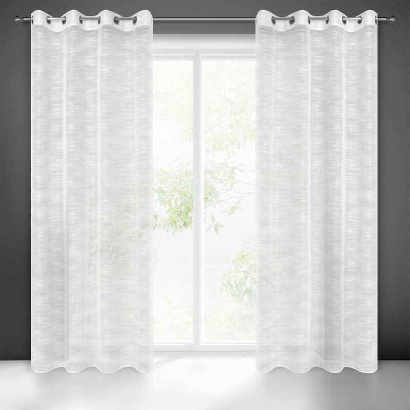 Firana gotowa Astera biała 140 x 250 cm – subtelnie rozświetla