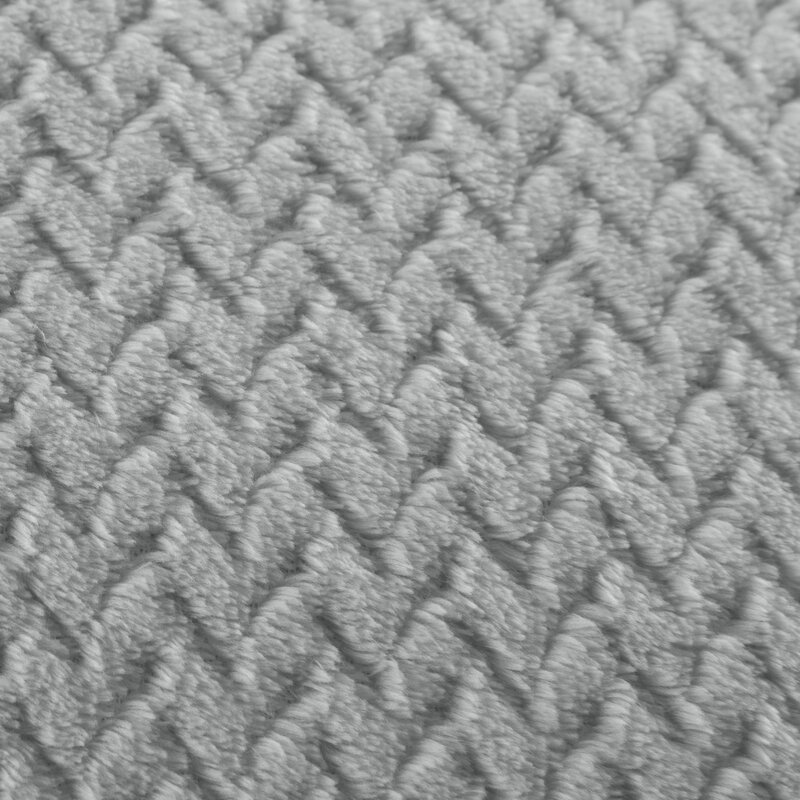 Koc Cindy3 popielaty 200 X 220 CM – miękki mikroflano