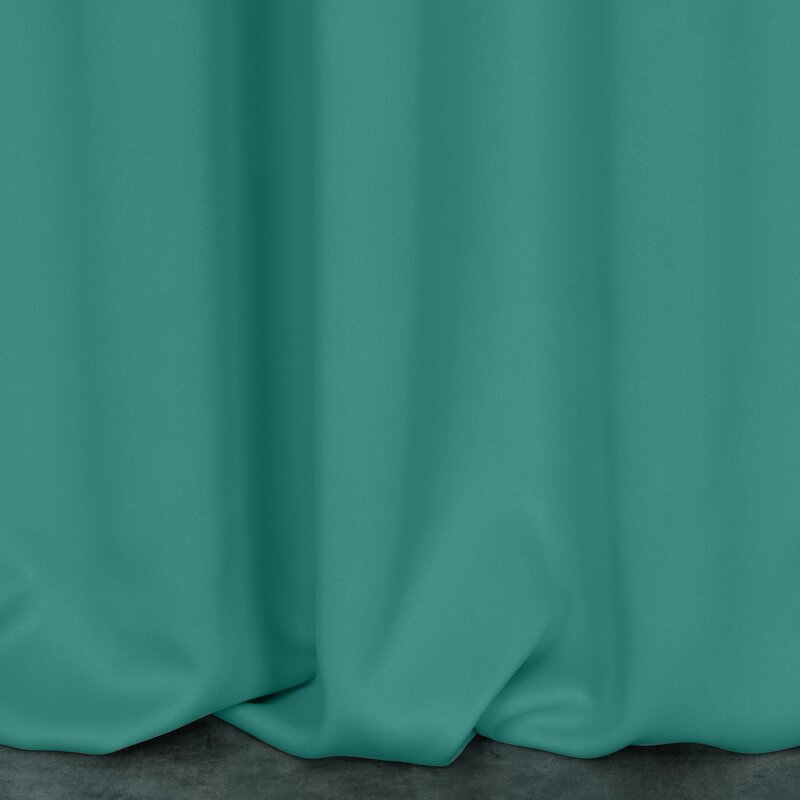 Zasłona gotowa D91 turkusowa 140 x 250 cm – zaciemniająca i stylowa