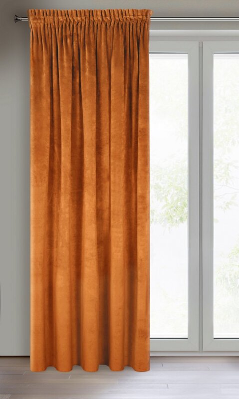 Zasłona gotowa VILLA ruda 140 x 270 cm – wprowadzi ciepło