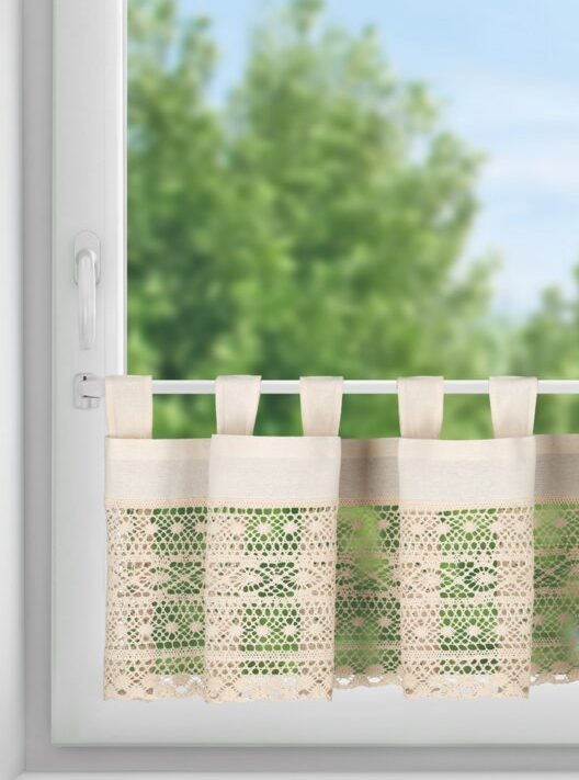 Firana gotowa Maddeline jasnobeżowa 150 x 35 cm – rozświetla wnętrze
