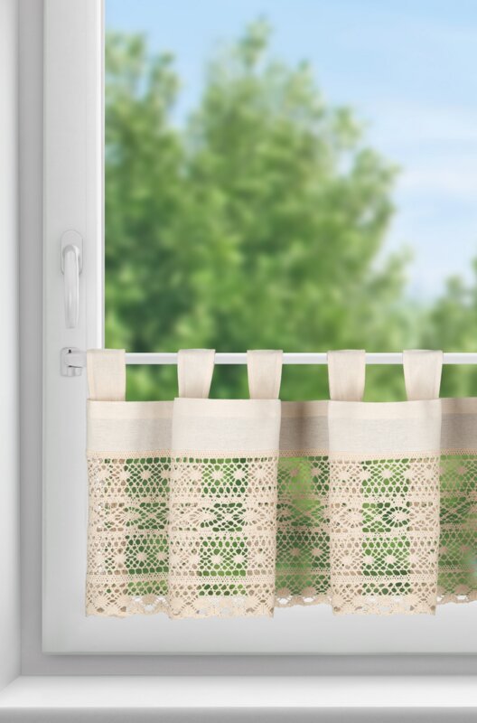Firana gotowa Maddeline jasnobeżowa 150 x 35 cm – rozświetla wnętrze