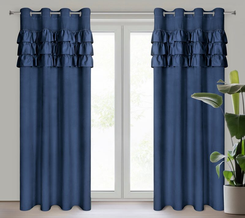 Zasłona gotowa Sami granatowa 140 x 250 cm – zaciemnia pomieszczenie