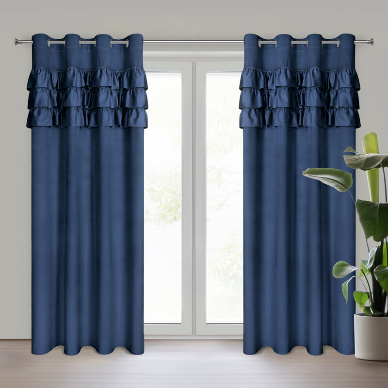 Zasłona gotowa Sami granatowa 140 x 250 cm – zaciemnia pomieszczenie