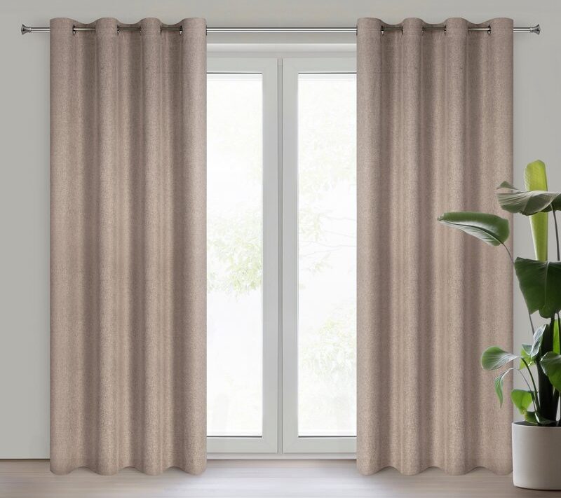 Zasłona gotowa Adelina brązowa 140 X 250 cm – delikatnie filtruje światło