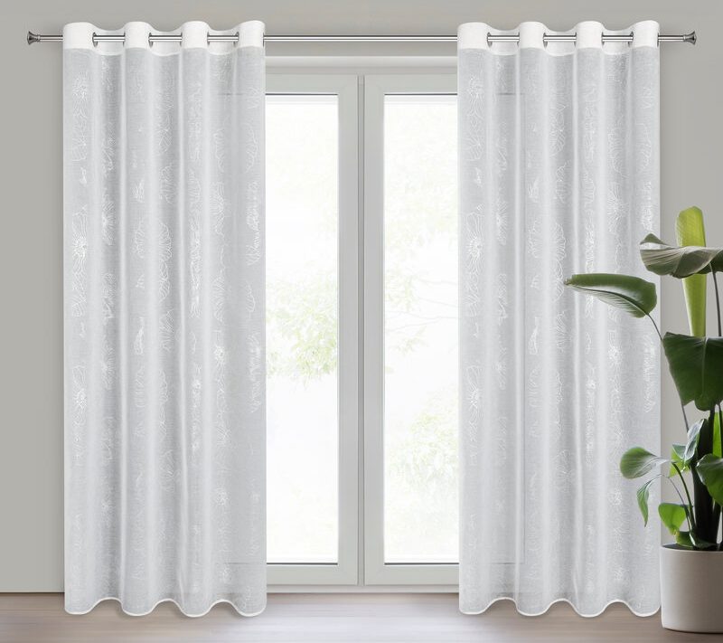 Zasłona gotowa Sagi biała 140 x 250 cm – rozjaśnia wnętrze