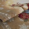 Obrus gobelinowy świąteczny złoty 40x100 cm – odporny na plamy