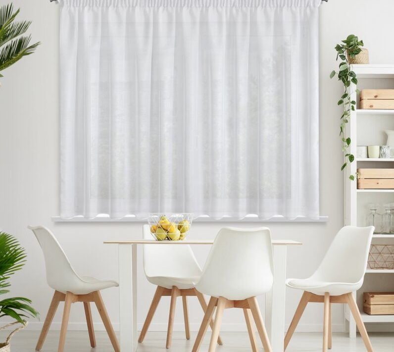 Firana gotowa Rebecca biała 400 x 150 cm – rozświetla wnętrze
