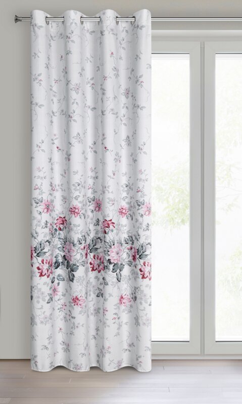 ZASŁONA GOTOWA D91 LEA 05 140 X 250 CM SREBRNY