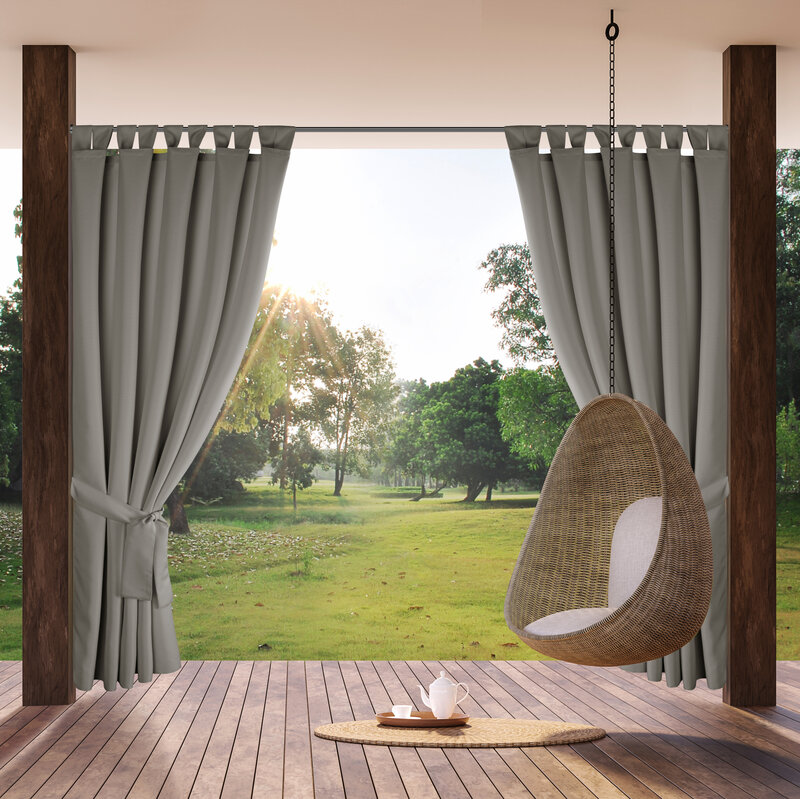 Zasłona gotowa Garden2 srebrna 155 X 240 CM – prywatność i cień