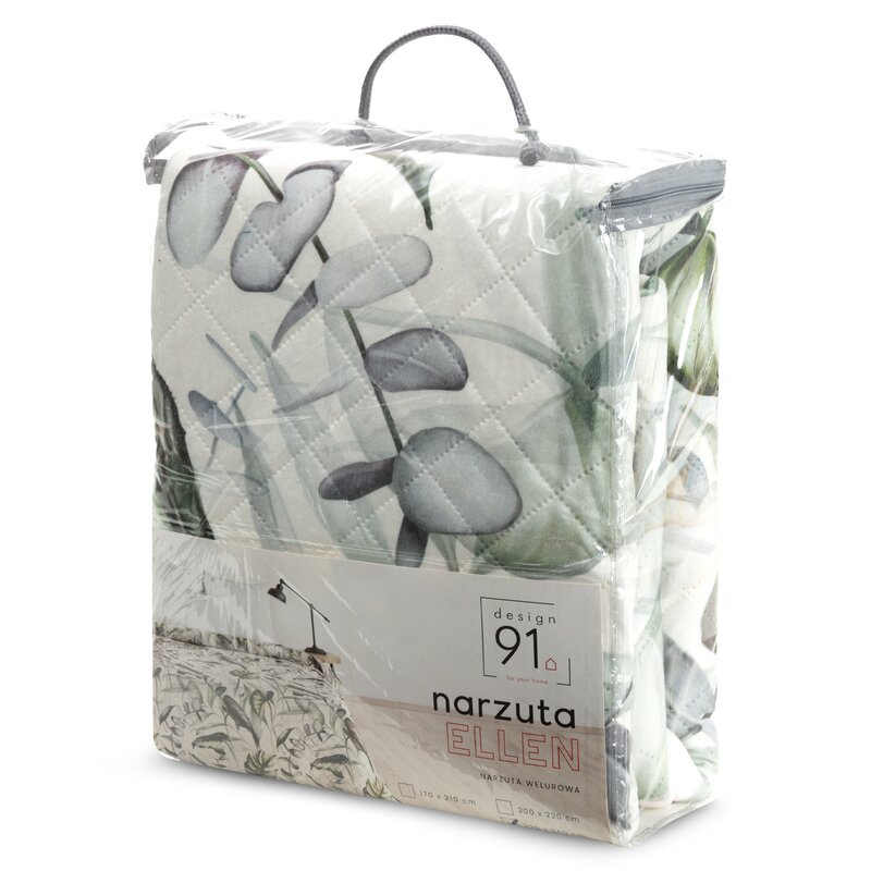 Narzuta welurowa D91 Ellen biały 220 x 240 cm – wprowadza świeżość