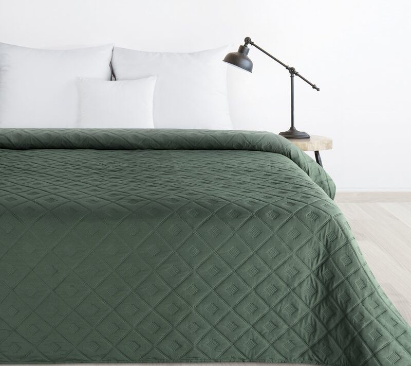 Narzuta D91 ALARA6 zielona 200 x 220 cm – chroni pościel przed kurzem