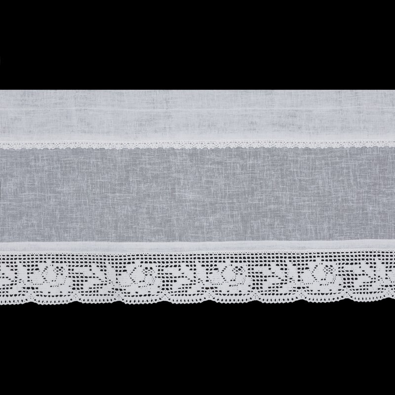 Firana gotowa zazdrostka Lari biała 150 X 30 cm – rozprasza światło