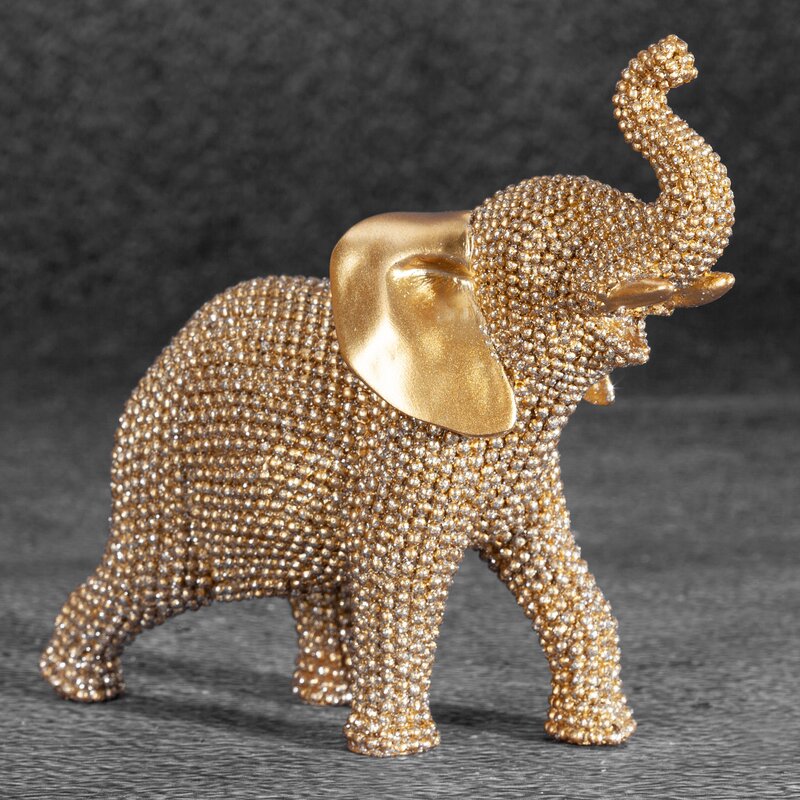 Figurka ceramiczna ELDO złota 12 X 5 X 11 cm – na półkę i komodę
