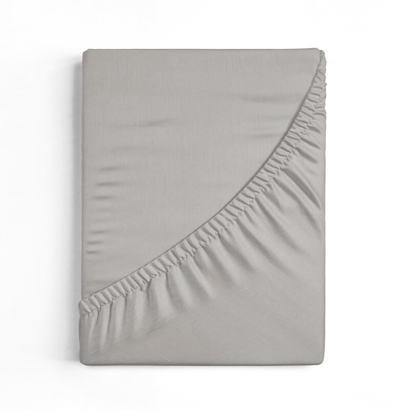 Prześcieradło jersey srebrne 240 x 220 x 30 cm – miękkie i otulające