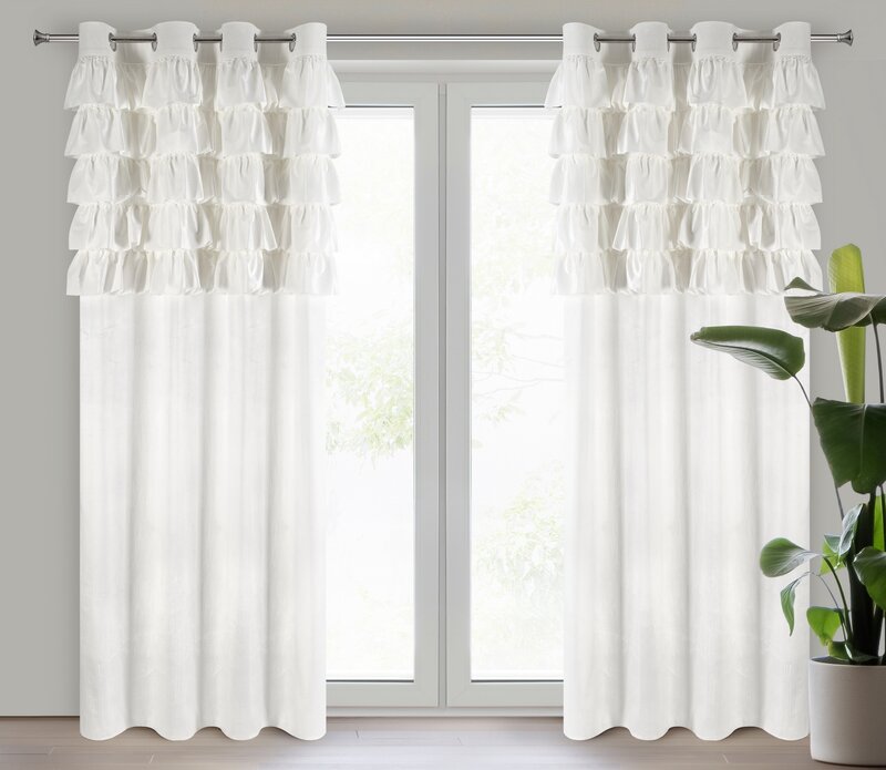 Zasłona gotowa Aura biała 140 X 250 cm – lekka i urocza