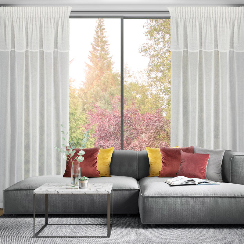 Zasłona gotowa AGIS 3 kremowa 140 X 270 cm – do salonu i sypialni
