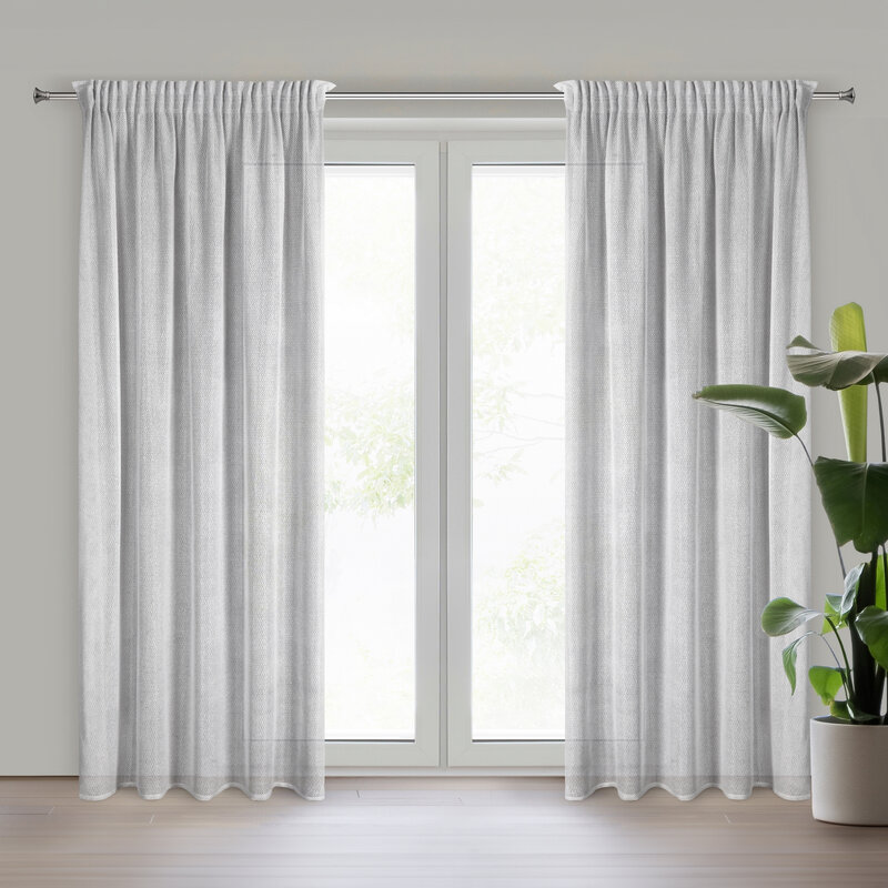 Zasłona gotowa Aleksa srebrna 140 x 270 cm – rozświetla wnętrze