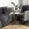 Koc flano Cindy6 stalowy 170 x 210 cm – ciepły i puszysty
