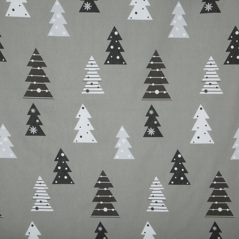 Pościel flanelowa Lenon stalowa 160x200 cm – 100% bawełna